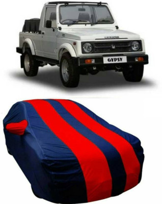COVERPLANET Car Cover For Maruti Suzuki Gypsy King (With Mirror Pockets)(Blue, Red)