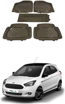 Autoxygen Rubber Standard Mat For  Ford Figo(Brown)