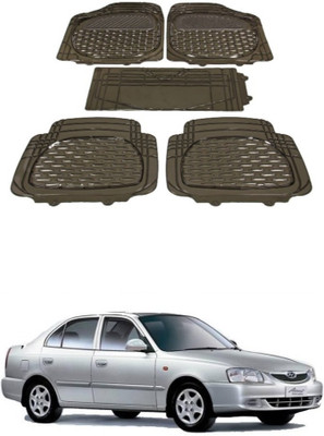 Autoxygen Rubber Standard Mat For  Hyundai Accent(Brown)