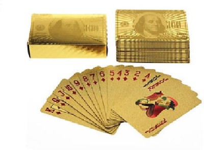 Triangle Ant ® shiny, dazzling, pure playing cards deck in Gold foil-52 Cards (Pack Of 2)(Golden)