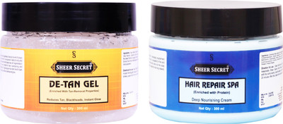 

Sheer Secret De-tan Gel 300ml and Hair Spa 300ml(Set of 2)