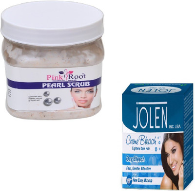 

Pink Root PEARL SCRUB 500GM WITH BLEACH 28GM(Set of 2)