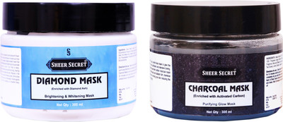 Sheer Secret Diamond Mask 300ml and Charcoal Mask 300ml(2 Items in the set)