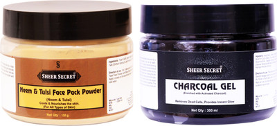 

Sheer Secret Neem & Tulsi Face Pack Powder 150gm and Charcoal Gel 300ml(Set of 2)