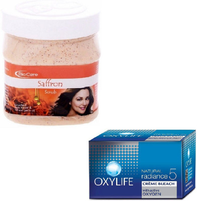 

Biocare SAFRON SCRUB 500GM WITH CREME BLEACH 27GM(Set of 2)