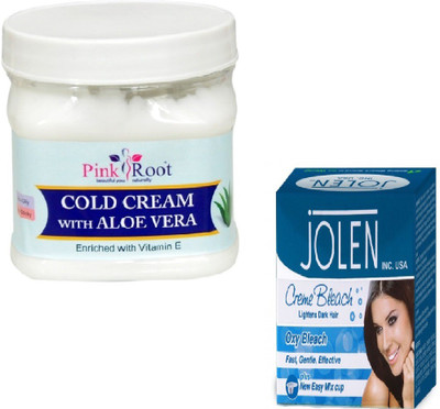 

Pink Root COLD CREAM 500GM WITH OXY BLEACH 28GM(Set of 2)