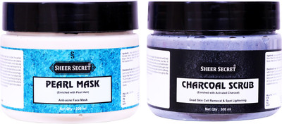 

Sheer Secret Pearl Mask 300ml and Charcoal Scrub 300ml(Set of 2)