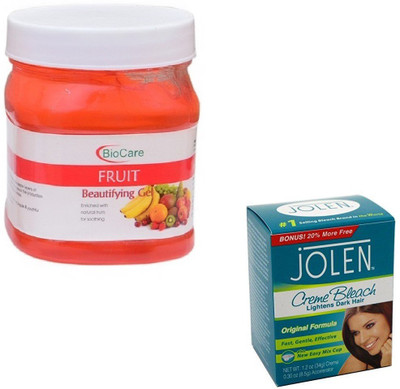 

Biocare FRUIT GEL 500GM WITH CREME BLEACH 28GM(Set of 2)