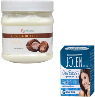 

Biocare COCOA BUTTER CREAM 500GM WITH JOLEN OXY BLEACH 28GM(Set of 2)