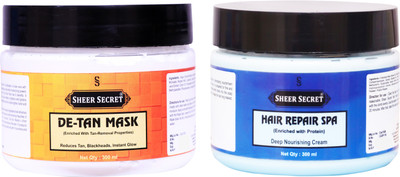 Sheer Secret De-tan Mask 300ml and Hair Spa 300ml(2 Items in the set)