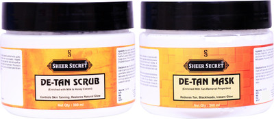 Sheer Secret De-tan Scrub 300ml and De-tan Mask 300ml(Set of 2)