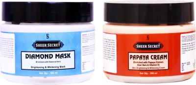 Sheer Secret Diamond Mask 300ml and Papaya Cream 300ml(2 Items in the set)