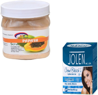 

Pink Root PAPAYA SCRUB 500GM WITH OXY BLEACH 28GM(Set of 2)