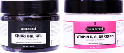 

Sheer Secret Charcoal Gel 300ml and Vitamin-e Cream 300ml(Set of 2)