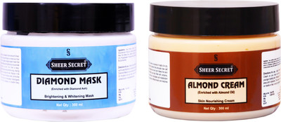 Sheer Secret Diamond Mask 300ml and Almond Cream 300ml(2 Items in the set)