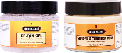Sheer Secret De-tan Gel 300ml and Sandal Mask 300ml(2 Items in the set)