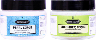 

Sheer Secret Pearl Scrub 300ml and Cucumber Scrub 300ml(Set of 2)