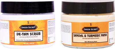 

Sheer Secret De-tan Scrub 300ml and Sandal Mask 300ml(Set of 2)