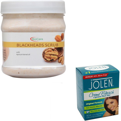 

Biocare BLACKHEADS SCRUB 500GM WITH CREME BLEACH 28GM(Set of 2)
