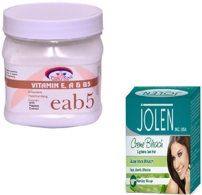 

Pink Root VITAMIN EAB5 CREAM 500GM WITH ALOEVERA CREME BLEACH 28GM(Set of 2)