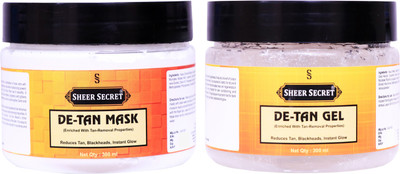 

Sheer Secret De-tan Mask 300ml and De-tan Gel 300ml(Set of 2)
