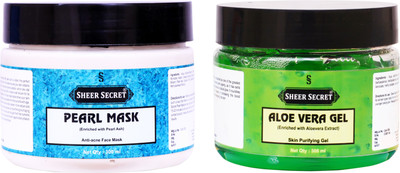 

Sheer Secret Pearl Mask 300ml and Aloe vera Gel 300ml(Set of 2)