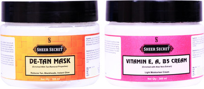 

Sheer Secret De-tan Mask 300ml and Vitamin-e Cream 300ml(Set of 2)