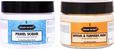 

Sheer Secret Pearl Scrub 300ml and Sandal Mask 300ml(Set of 2)