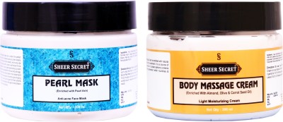 Sheer Secret Pearl Mask 300ml and Body Massage Cream 300ml(2 Items in the set)