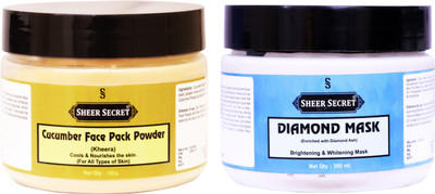 Sheer Secret Cucumber Face Pack Powder 150gm(2 Items in the set)