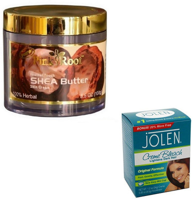 

Pink Root SHEA BUTTER CREAM 100GM WITH CREME BLEACH 28GM(Set of 2)