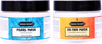 Sheer Secret Pearl Mask 300ml and De-tan Mask 300ml(2 Items in the set)