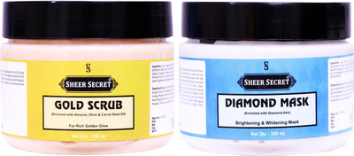 Sheer Secret Gold Scrub 300ml and Diamond Mask 300ml(2 Items in the set)