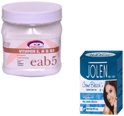 Pink Root VITAMIN EAB5 CREAM 500GM WITH OXY BLEACH 28GM(Set of 2)