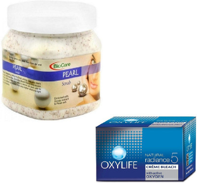 

Biocare PEARL SCRUB 500GM WITH CREME BLEACH 27GM(Set of 2)