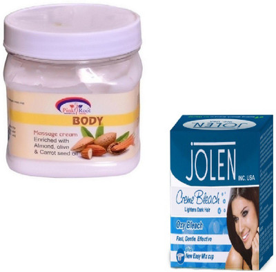 

Pink Root BODY MASSAGE CREAM 500GM WITH OXY BLEACH 28GM(Set of 2)