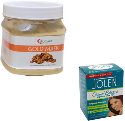 

Biocare GOLD MASK 500GM WITH CREME BLEACH 28GM(Set of 2)