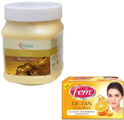 

Biocare GOLD CREAM 500GM WITH-TAN BLEACH 30GM(Set of 2)