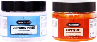 Sheer Secret Diamond Mask 300ml and Papaya Gel 300ml(2 Items in the set)