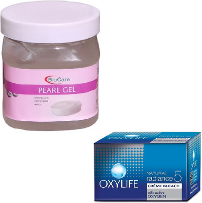 

Biocare PEARL GEL 500GM WITH CREME BLEACH 27GM(Set of 2)