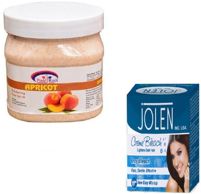 

Pink Root APRICOT SCRUB 500GM WITH OXY BLEACH 28GM(Set of 2)