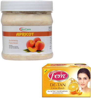 

Biocare APRICOT SCRUB 500GM WITH FEM DE-TAN BLEACH 30GM(Set of 2)