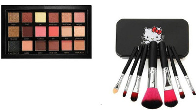 

Aerwin Rose Gold Edition Eyeshadow With Makeup Brush set Of 7(Set of 2)