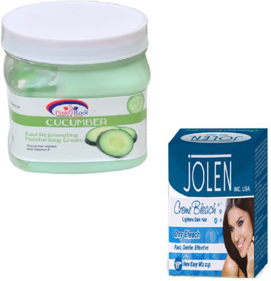 

Pink Root CUCUMBER CREAM 500GM WITH OXY BLEACH 28GM(Set of 2)