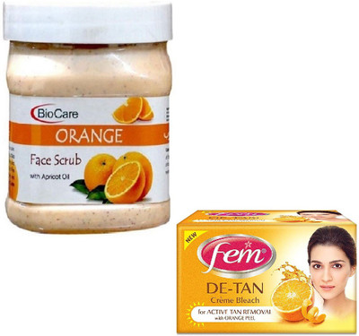 

Biocare ORANGE SCRUB 500GM WITH DE-TAN BLEACH 30GM(Set of 2)