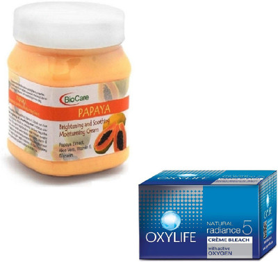 

Biocare PAPAYA CREAM 500GM WITH CREME BLEACH 27GM(Set of 2)
