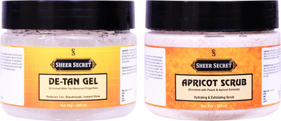 

Sheer Secret De-tan Gel 300ml and Apricot Scrub 300ml(Set of 2)