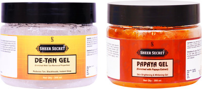 Sheer Secret De-tan Gel 300ml and Papaya Gel 300ml(2 Items in the set)