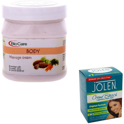 

Biocare BODY MASSAGE CREAM 500GM WITH CREME BLEACH 28GM(Set of 2)