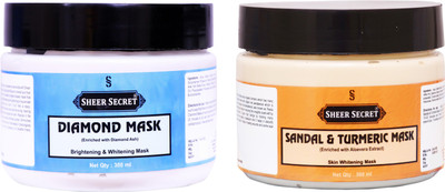

Sheer Secret Diamond Mask 300ml and Sandal Mask 300ml(Set of 2)